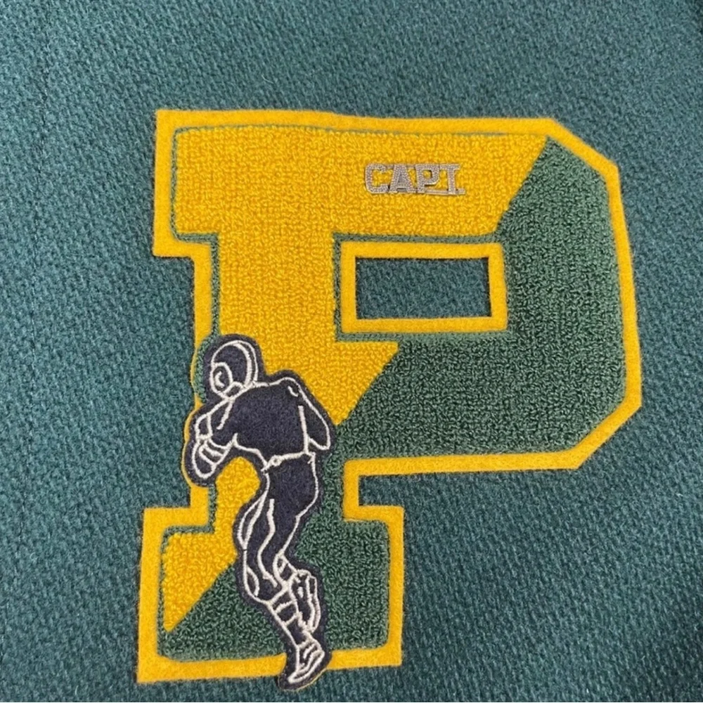 Ralph Lauren Green and Tan Varsity Jacket with beanie - Picture 7 of 8
